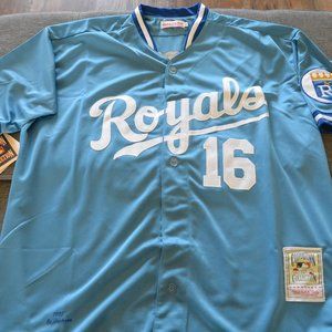 Brand NEW Kansas City Royals Jersey #16 Bo Jackson Size Men's XL BLUE